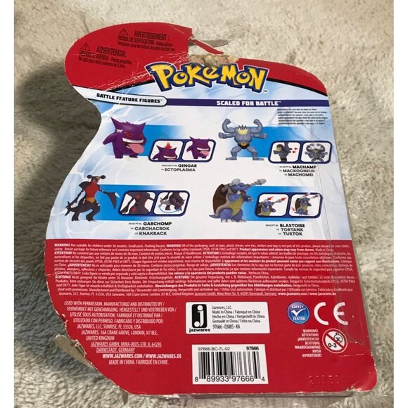 Pokemon Blastoise Battle Figure With Deluxe Action New Box Damaged - Picture 3 of 6